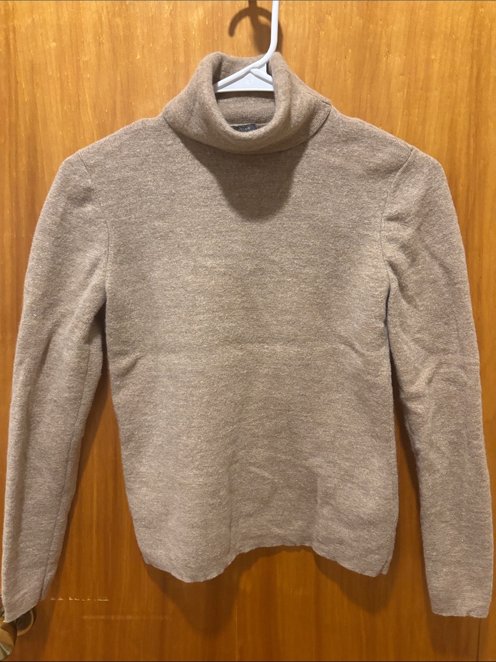 Ann Taylor Neutral Camel Turtleneck Sweater